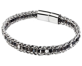 Stainless Steel Bracelet with Labradorite