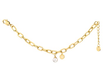 Stainless Steel Bracelet with Pearl