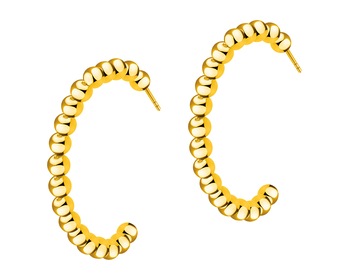 Gold-Plated Brass, Gold-Plated Silver Hoop Earring