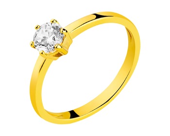 14ct Yellow Gold Ring with Cubic Zirconia