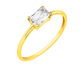 Yellow Gold Ring with Cubic Zirconia