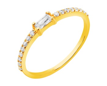 Yellow Gold Ring with Cubic Zirconia