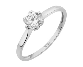 8ct White Gold Ring with Cubic Zirconia