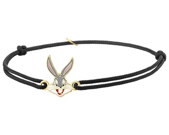 9K Bracelet with Enamel and Yellow Gold Elements - Looney Tunes, Bugs Bunny, Warner Bros. Discovery