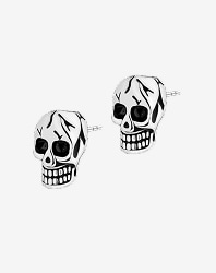 Stainless steel earrings - skull