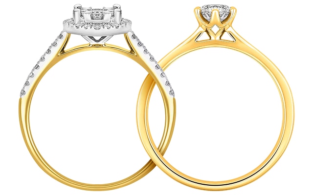 White gold ring with diamonds