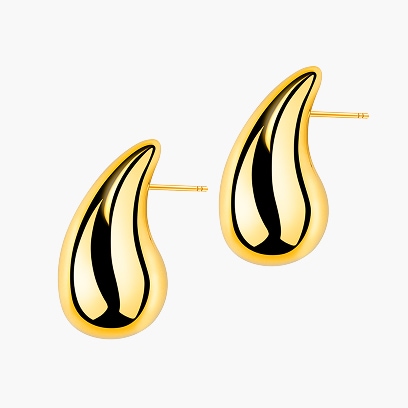 Brass earrings - teardrops