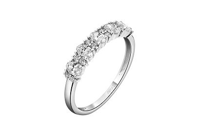 White gold ring with diamonds