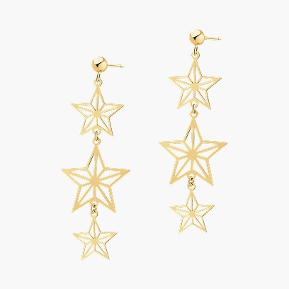 Silver earrings - stars
