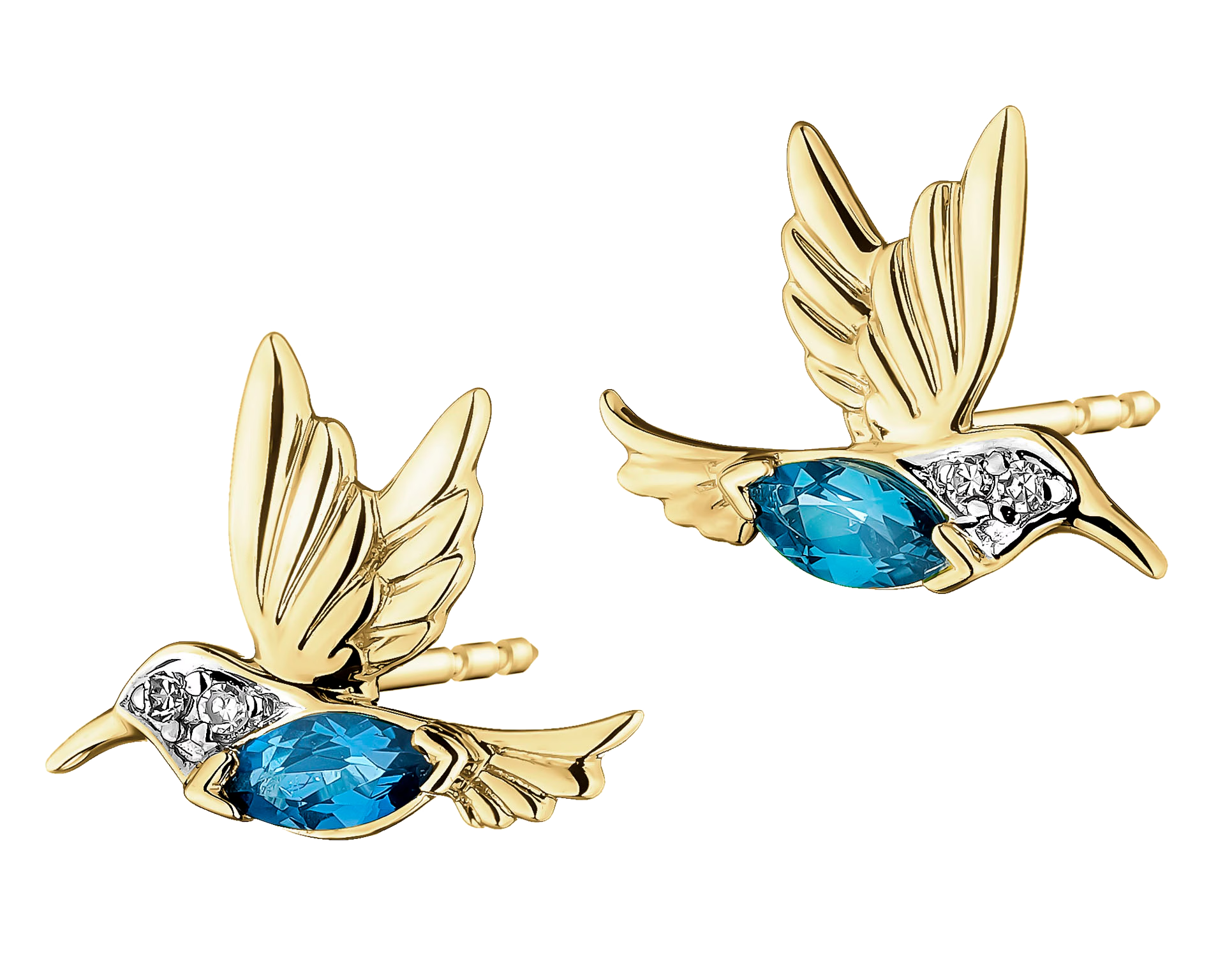 Yellow Gold Earrings with Diamonds